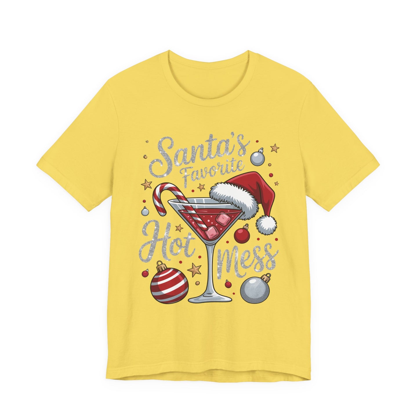 T-shirt - Christmas - Santa's Fav. Hot Mess (01)