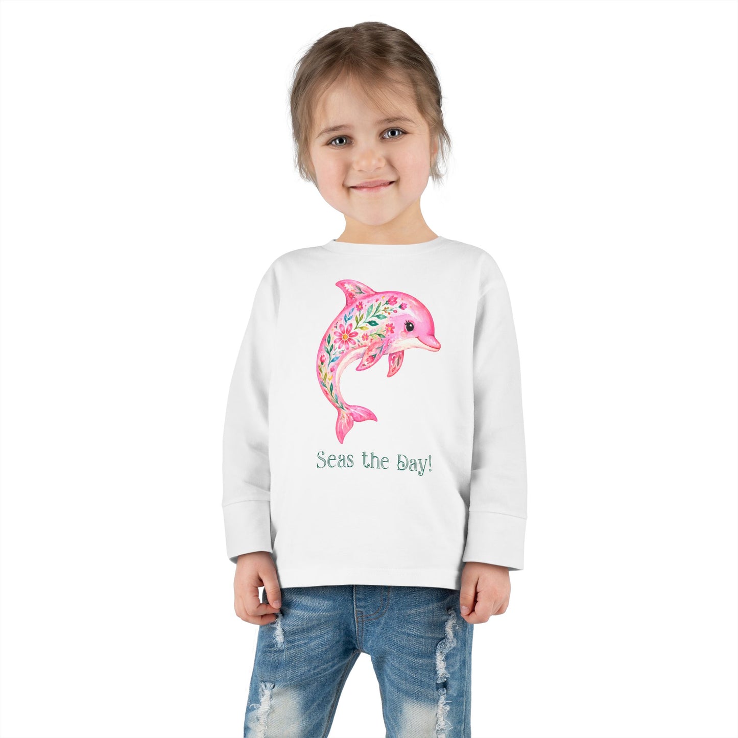 Toddler LS Tee - Animal - Seas the Day Dolphin (01)