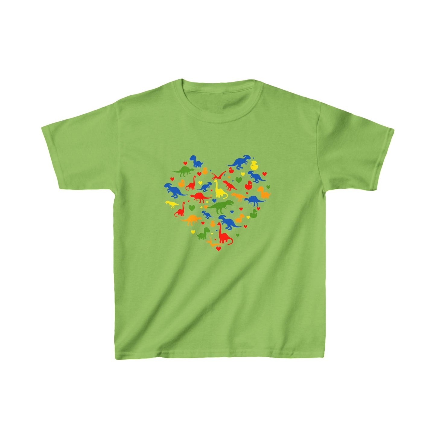 Kid T-Shirt - Dinosaur making Heart (1)