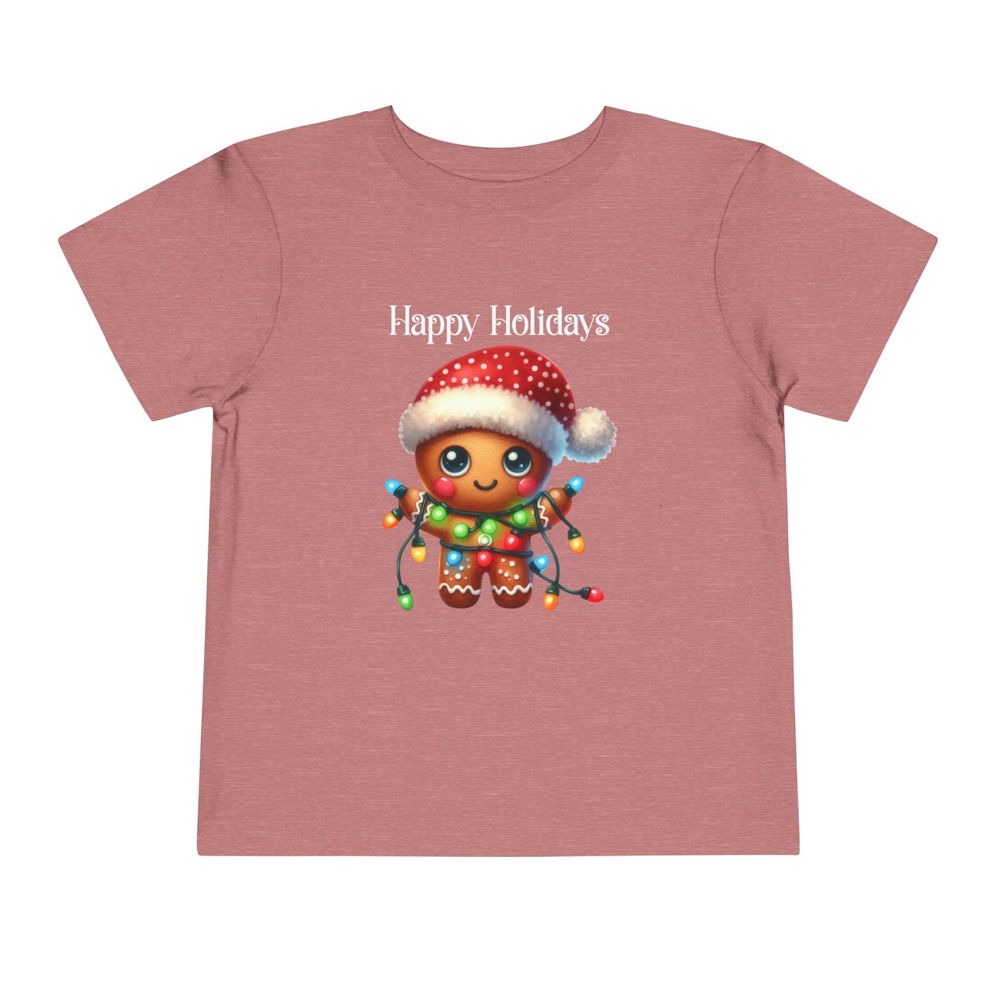 Toddler Tee - Christmas - Gingerbread - Happy Holidays (02a)