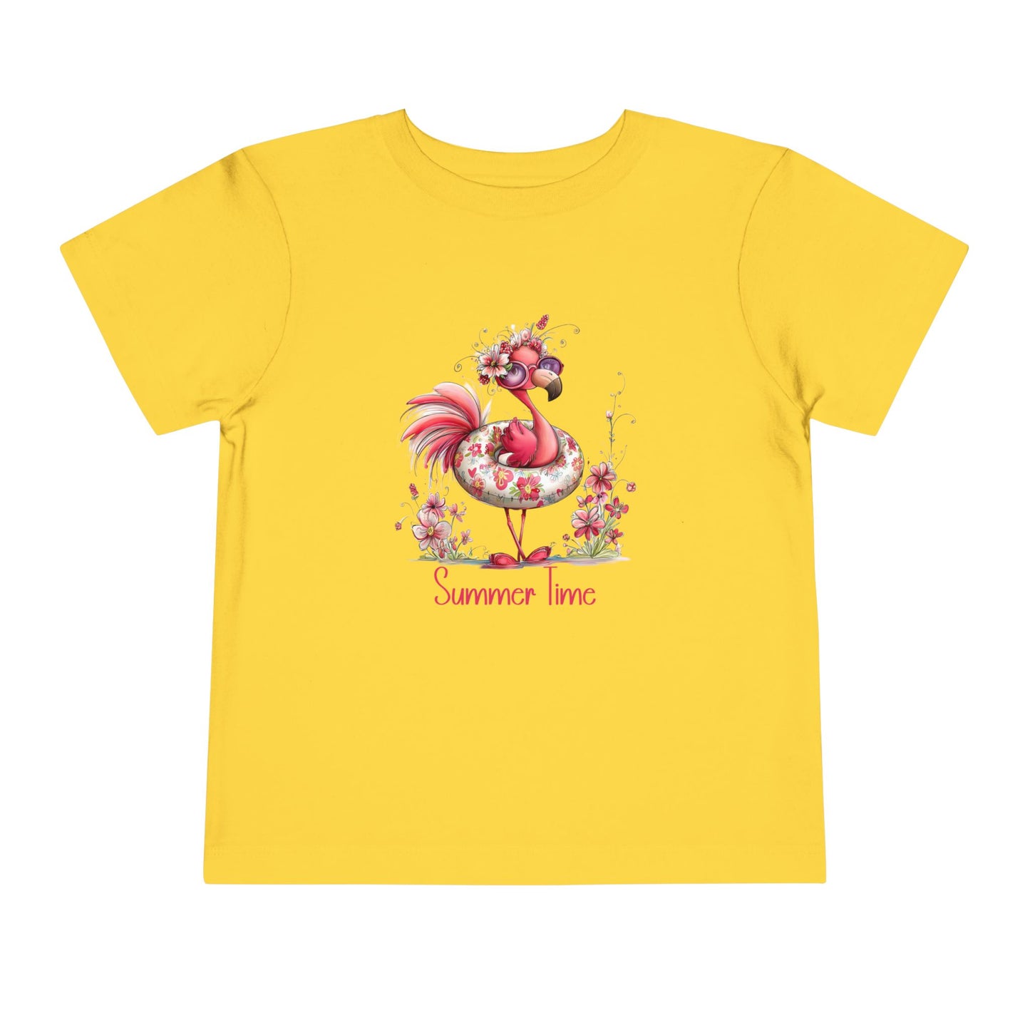 Toddler Tee - Animal - Flamingo - Summer Time (01)