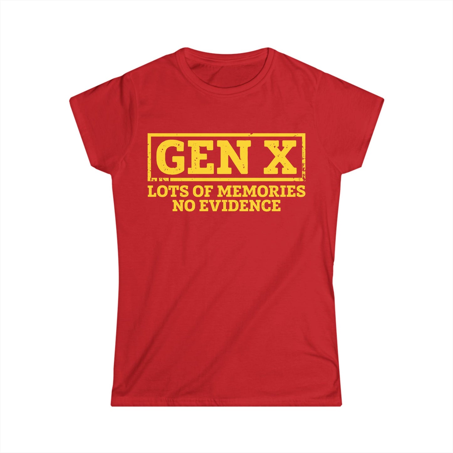 Female T-Shirt - Sassy  - GenX No Memories (01-yellow)