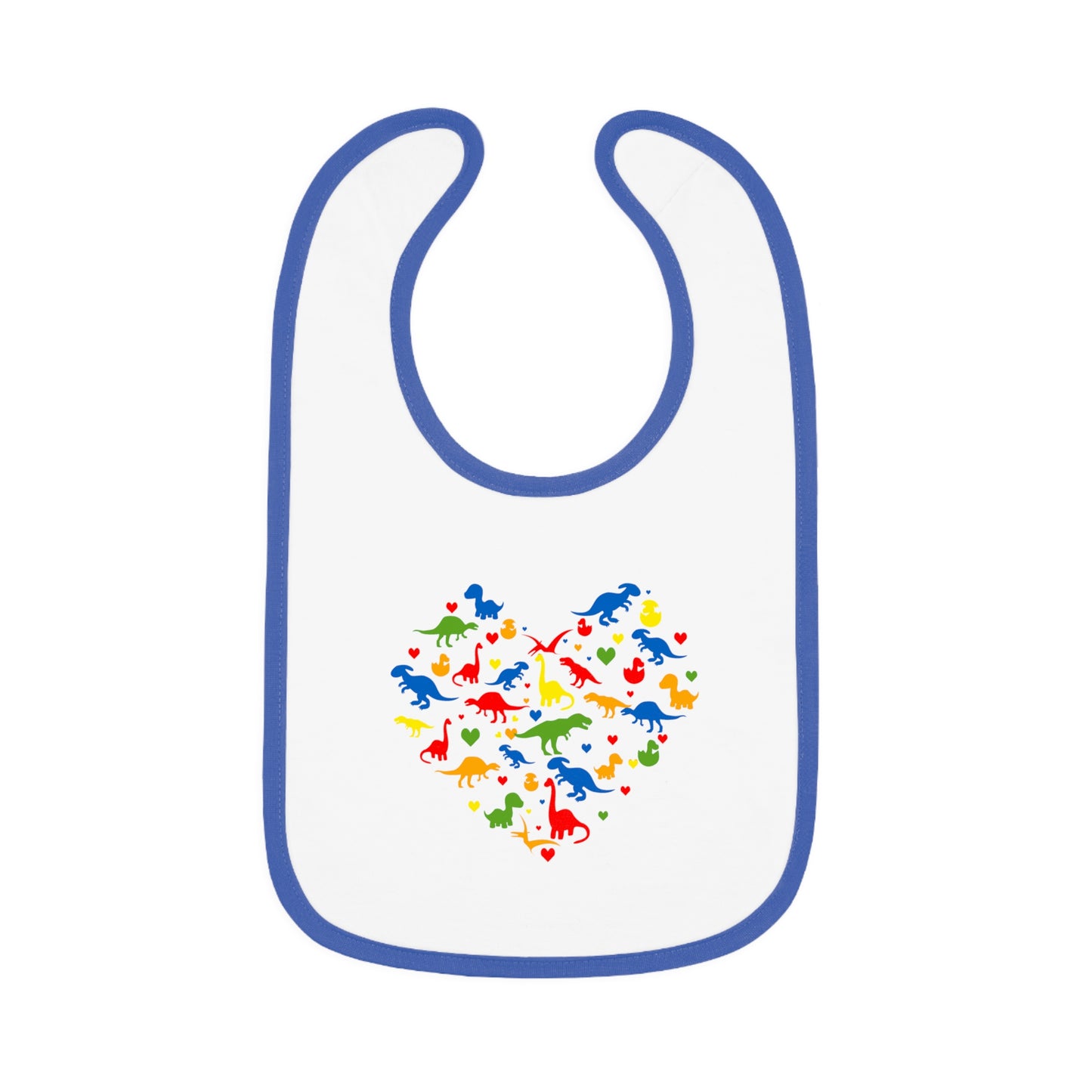 Baby Bib - Dinosaur making Heart (1)