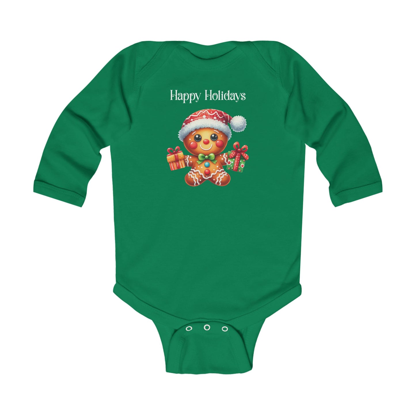 Onesie - Christmas - Gingerbread - Happy Holidays (01)