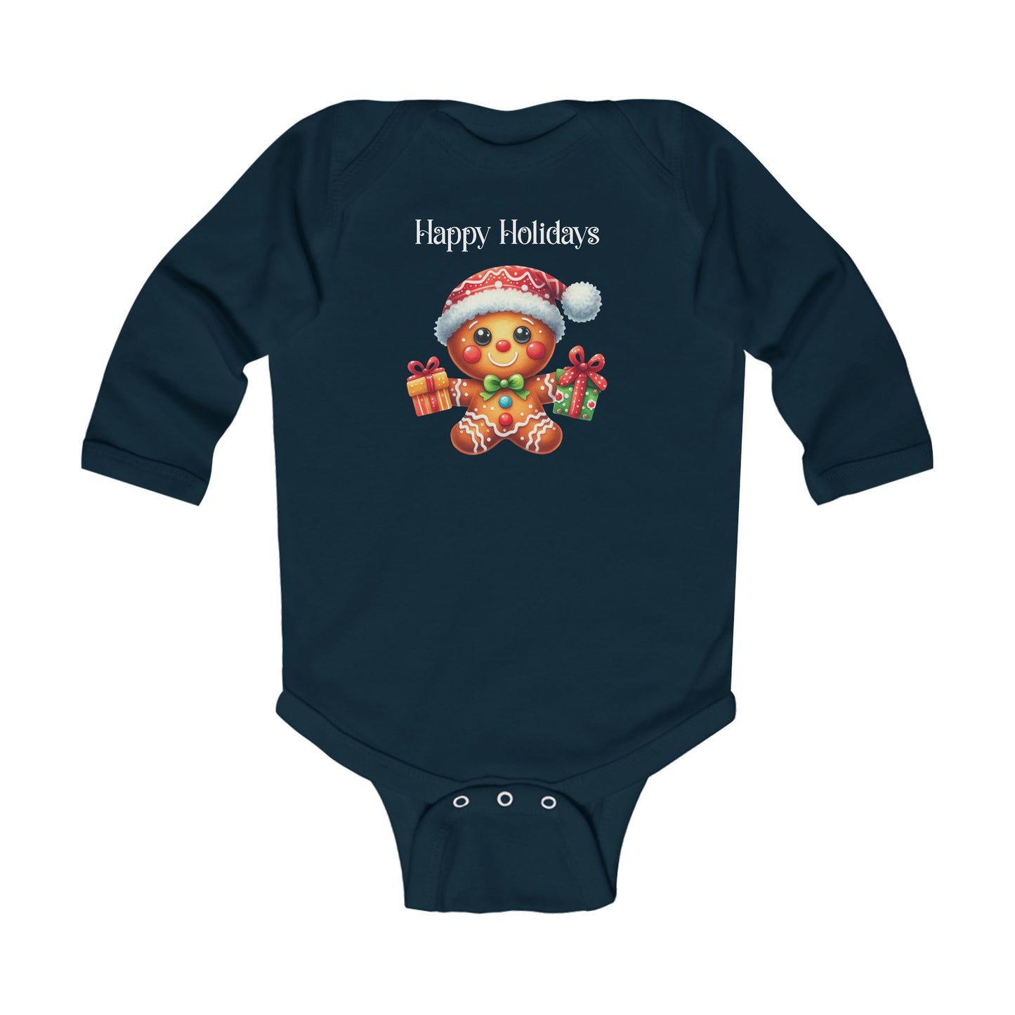 Onesie - Christmas - Gingerbread - Happy Holidays (01)