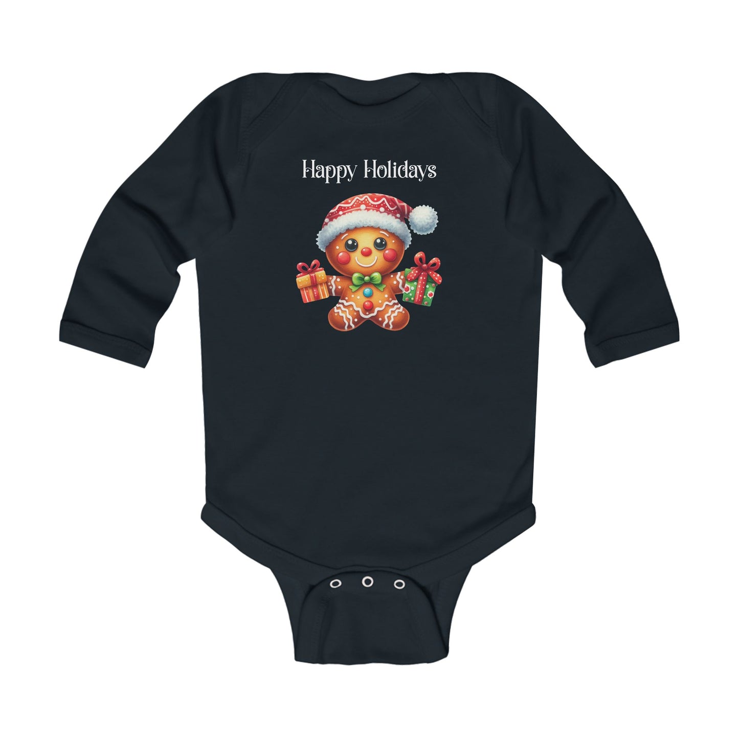 Onesie - Christmas - Gingerbread - Happy Holidays (01)