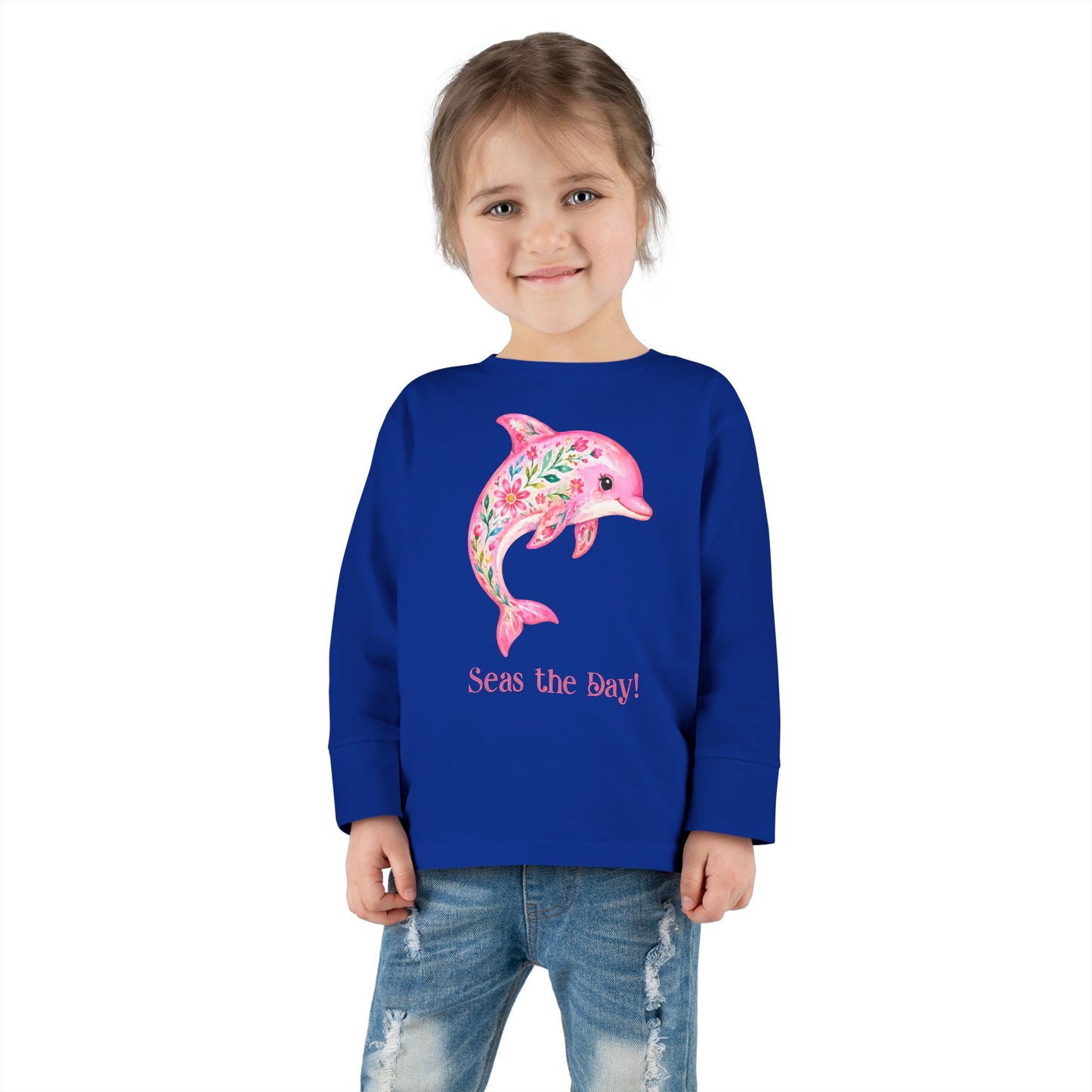 Toddler LS Tee - Animal - Seas the Day Dolphin (01)