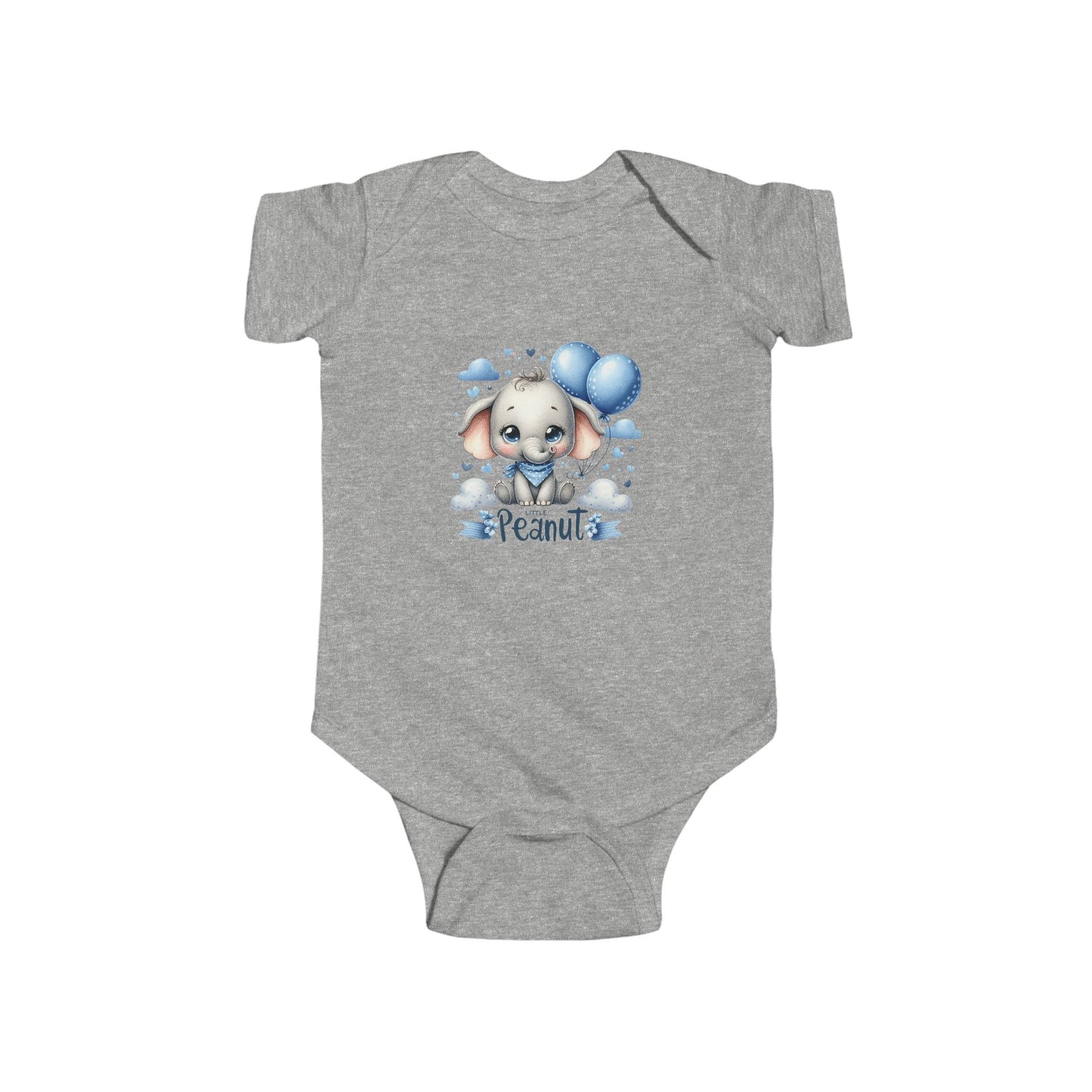 Onesie - - Adorable Grey Elephant Design for Baby Boys (1)