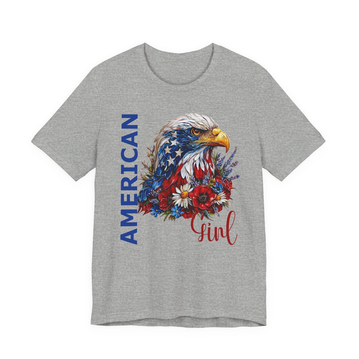 T-Shirt - American - American Girl with Eagle 01