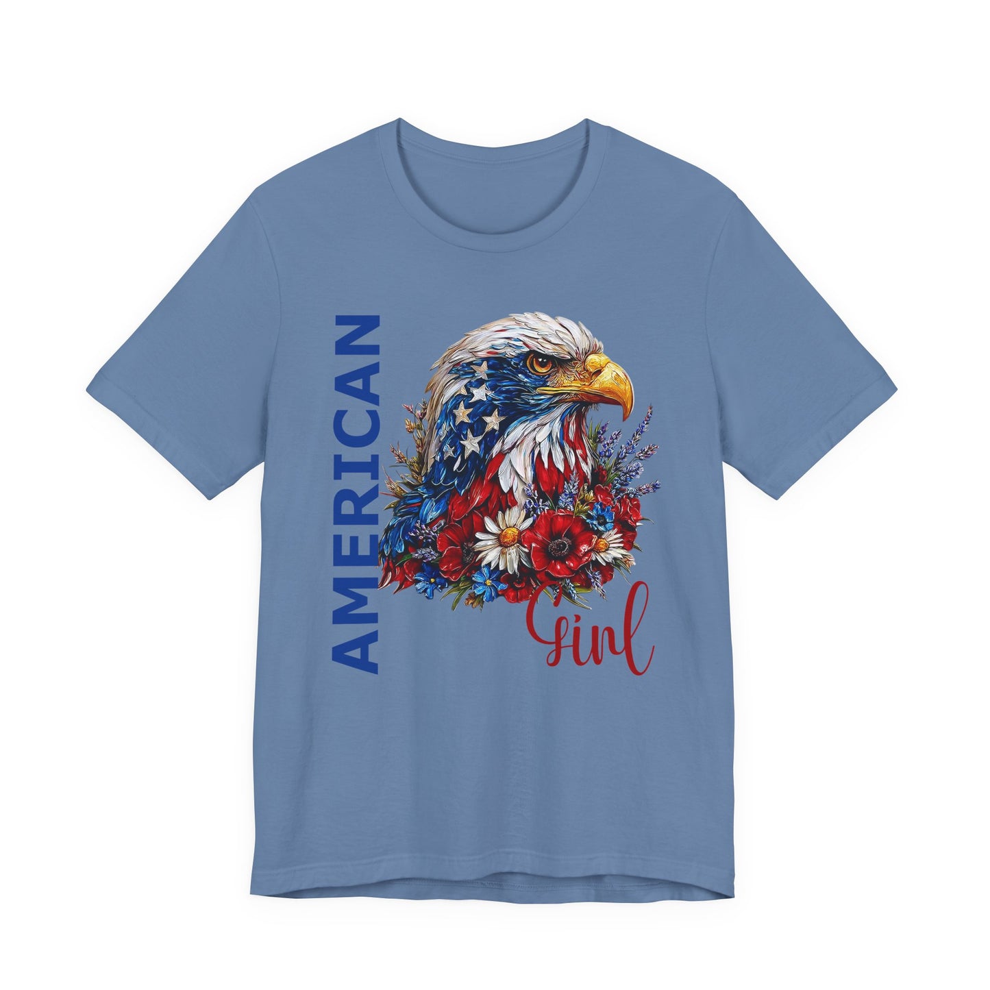 T-Shirt - American - American Girl with Eagle 01