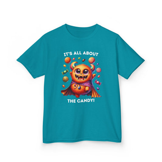 Child Tee - Halloween / Monster - It's all about the Candy! (01a)