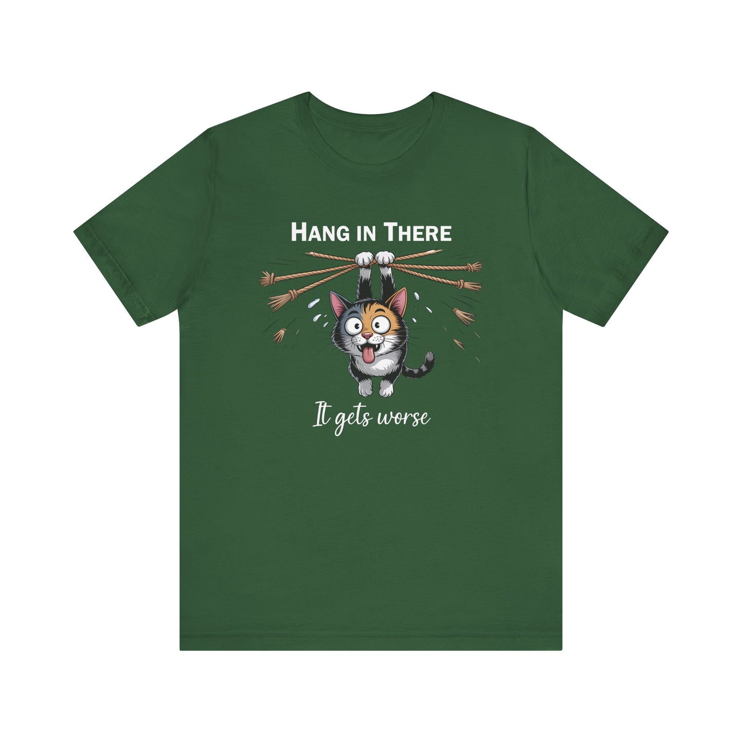 T-Shirt - Animal - Cat - Hang in there (1b)