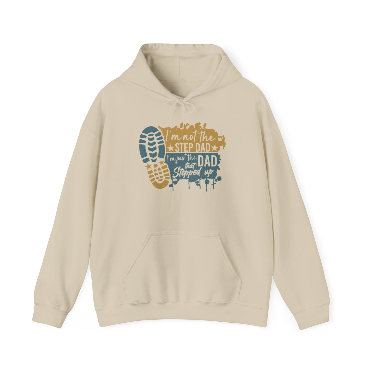 Hoodie - Dad - Just the dad that stepped up (1) - Blue and Yellow