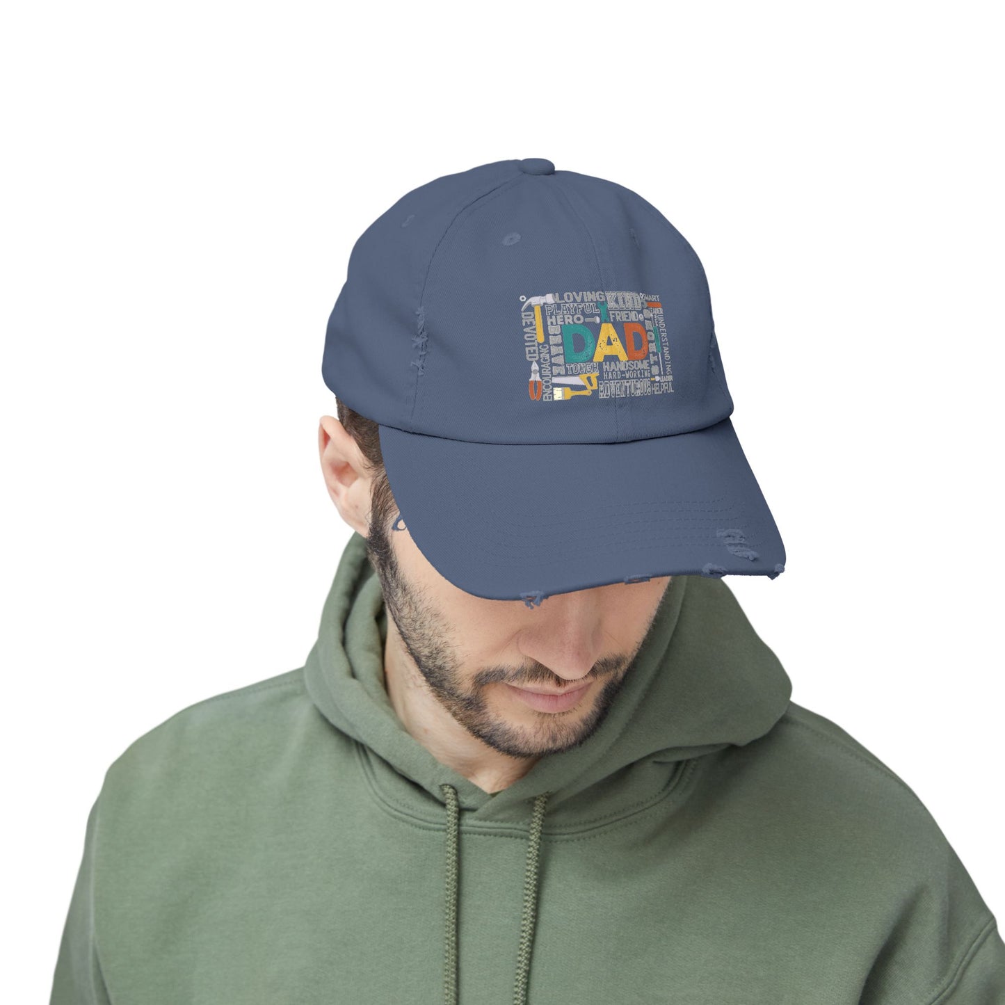 Distressed Cap - Dad - Handyman Dad (1) - Light Writing