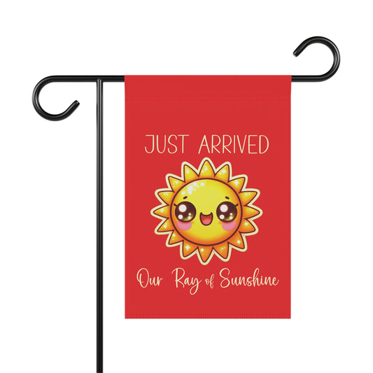 Garden Flag - Baby - Just Arrived...Our Ray of Sunshine (01a)