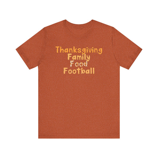T-shirt - Thanksgiving - Family Food Football (01a)