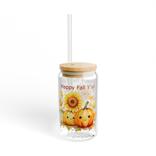 Sipper Glass - Autumn - Happy Fall Y'All (01)