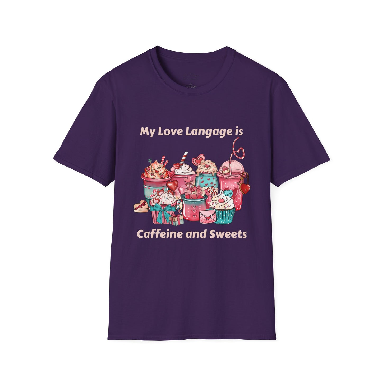 T-Shirt - Valentine - Love Language is Caffeine and Sweets (1)