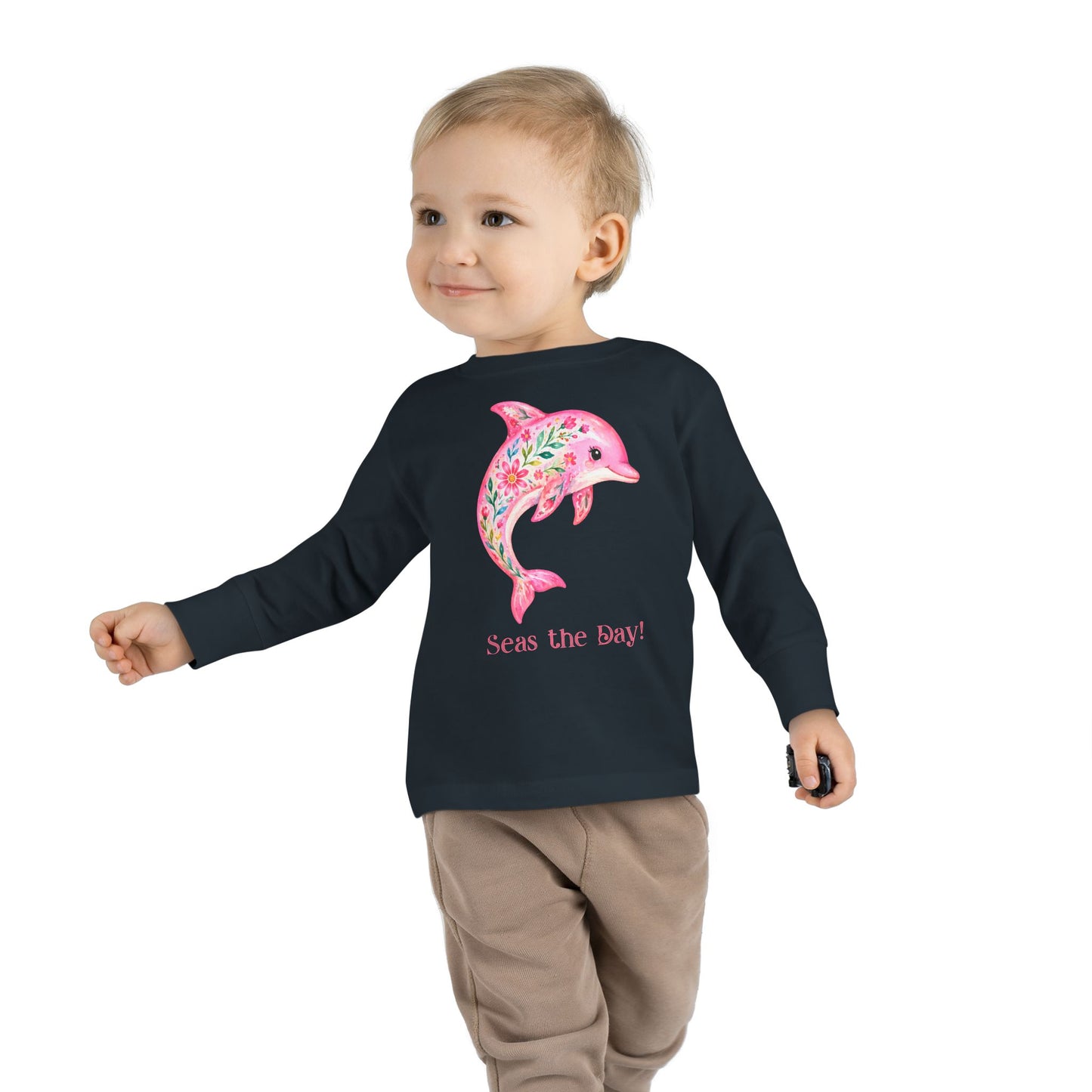 Toddler LS Tee - Animal - Seas the Day Dolphin (01)