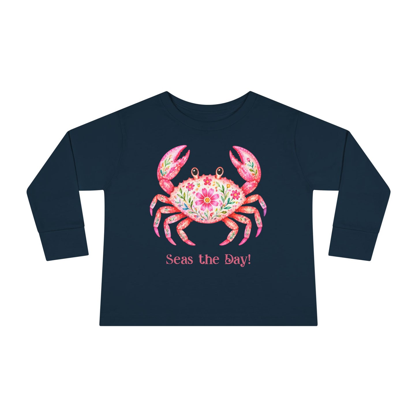 Toddler LS Tee - Animal - Seas the Day Crab (01)