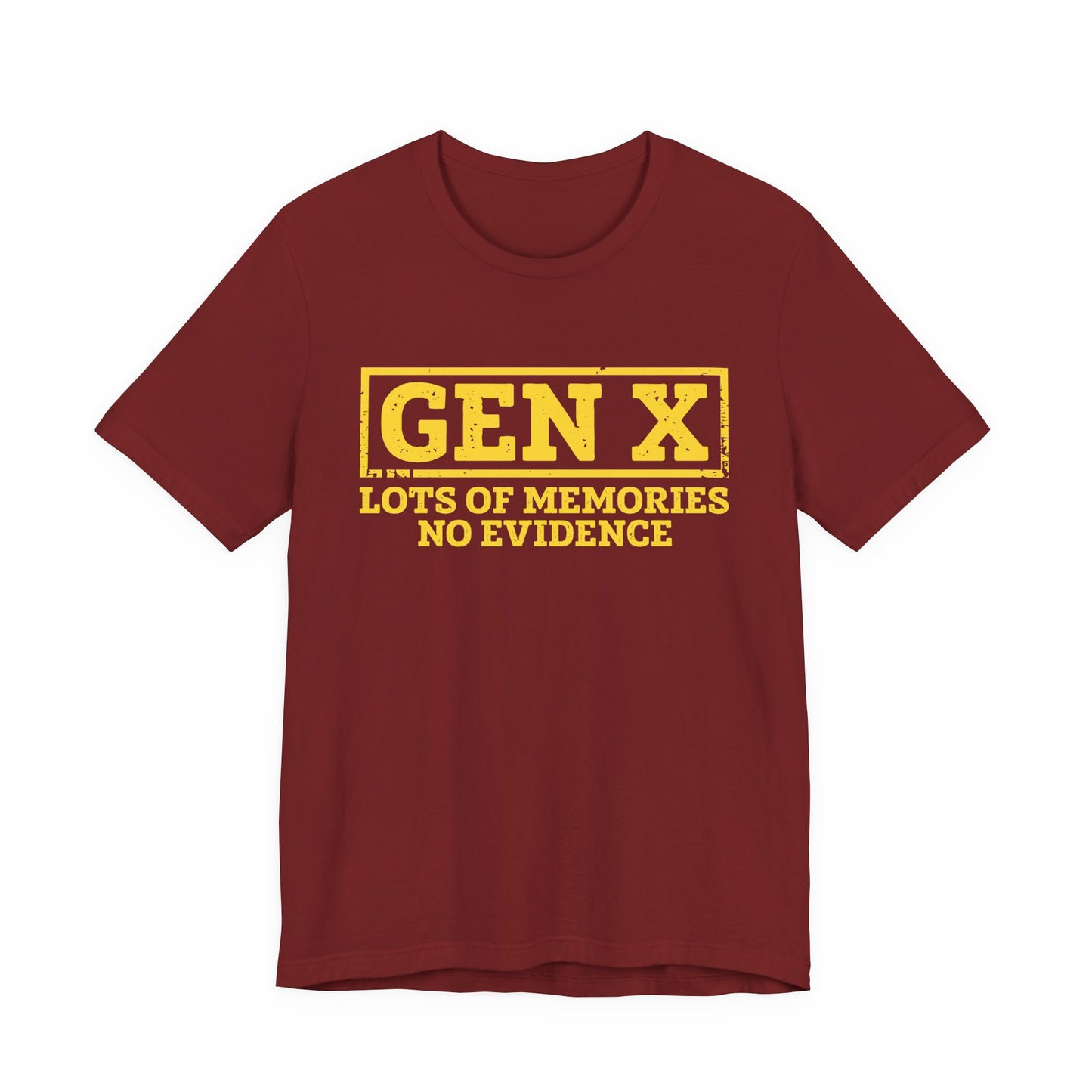 T-shirt - Sarcastic - GenX No Memories (01-yellow)