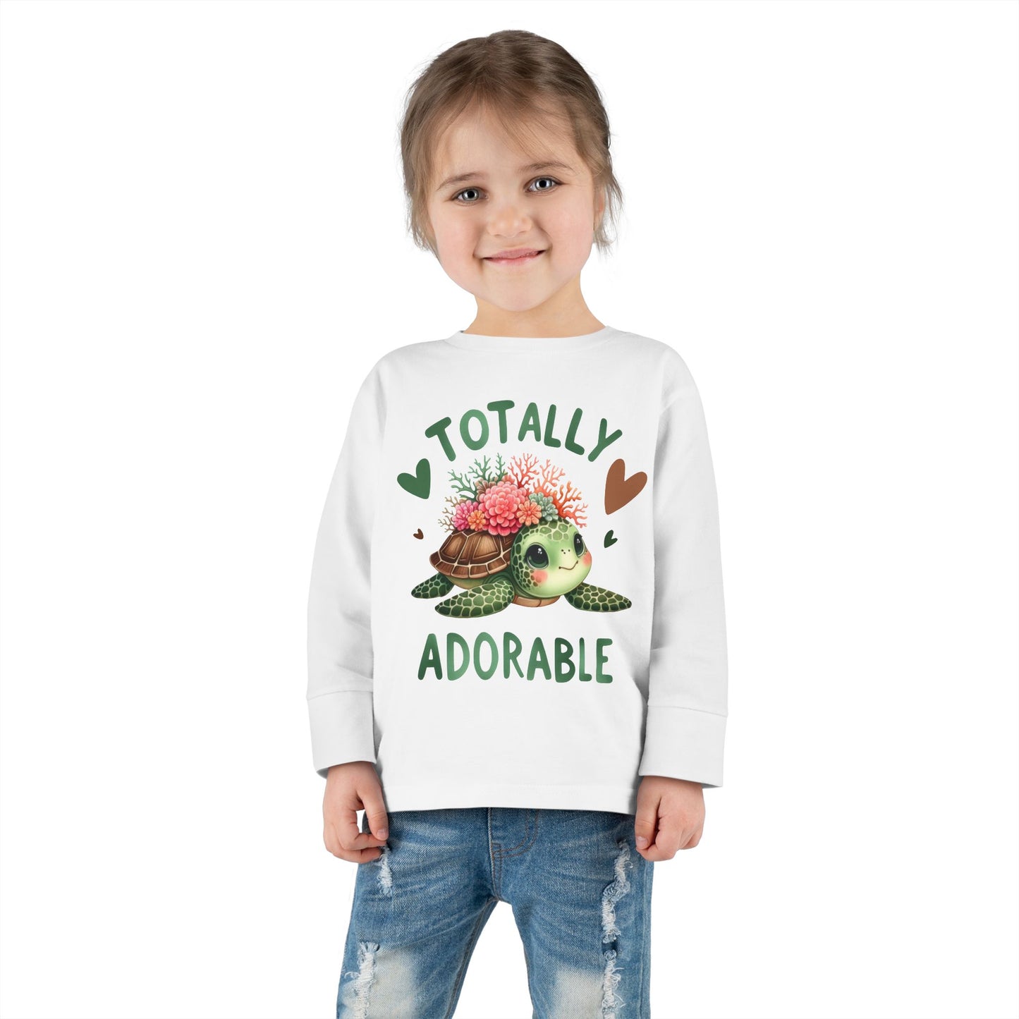 Toddler Long Sleeve Tee - Adorable Sea Turtle (1)