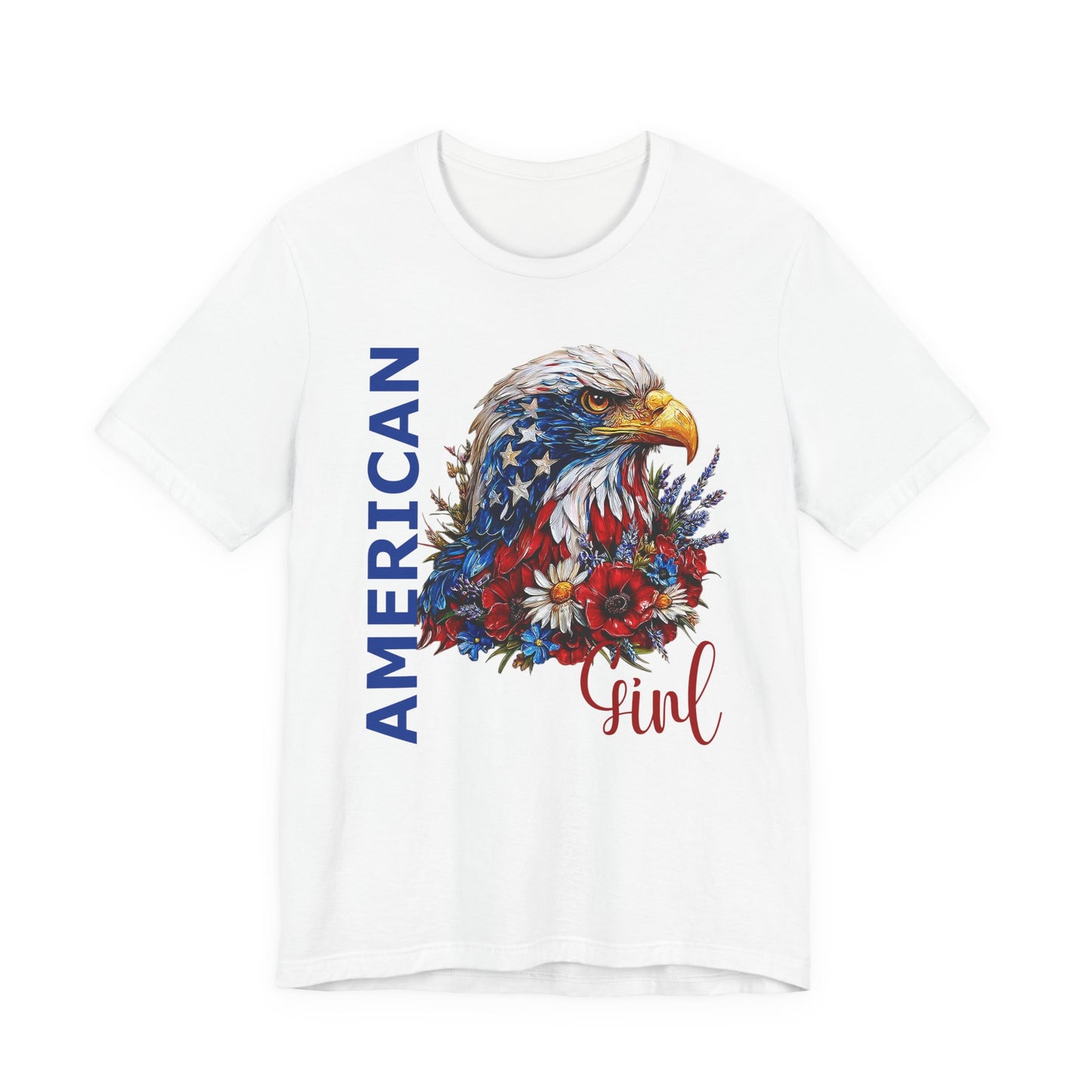 T-Shirt - American - American Girl with Eagle 01