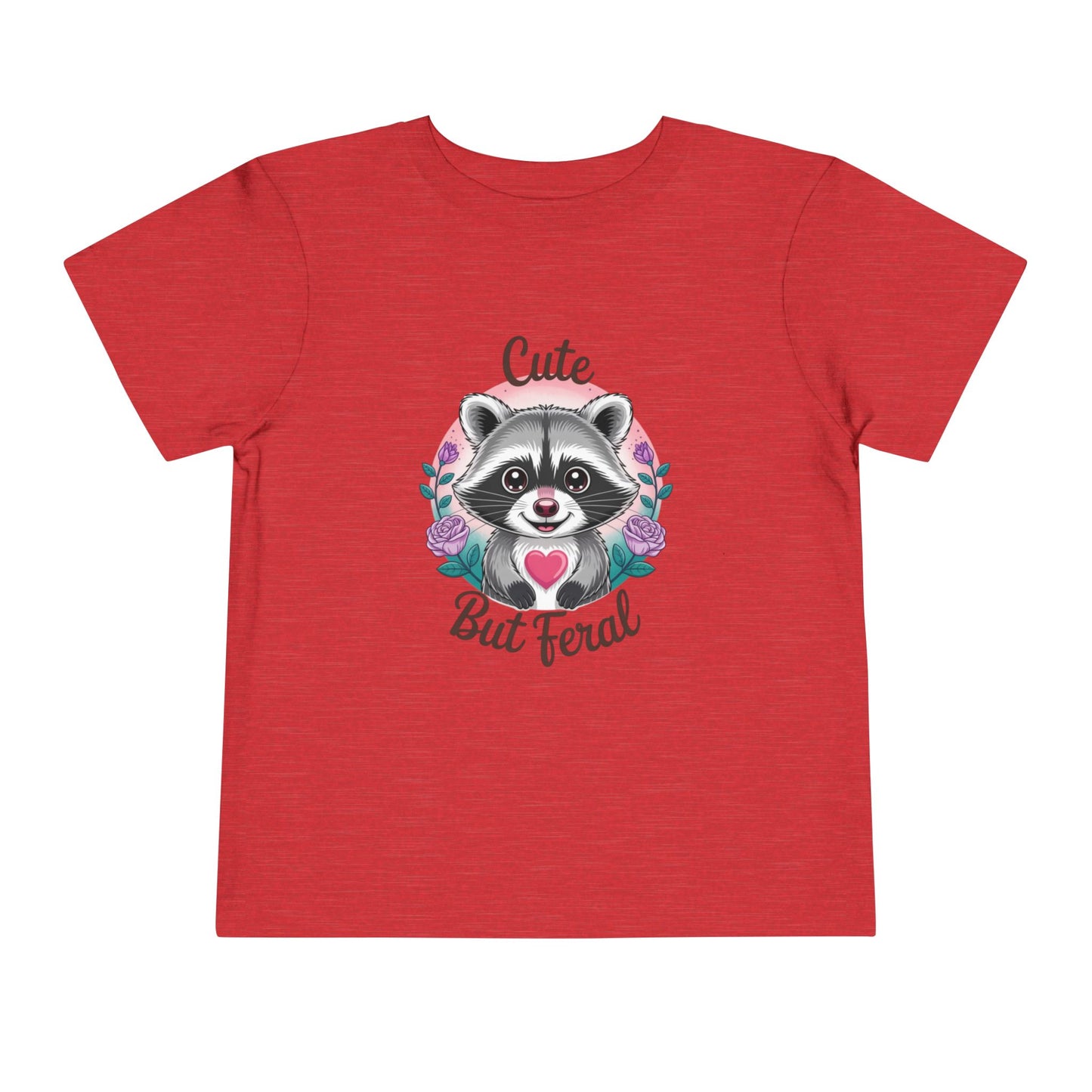 Toddler Tee - Animal / Racoon - Cute but Feral (01)