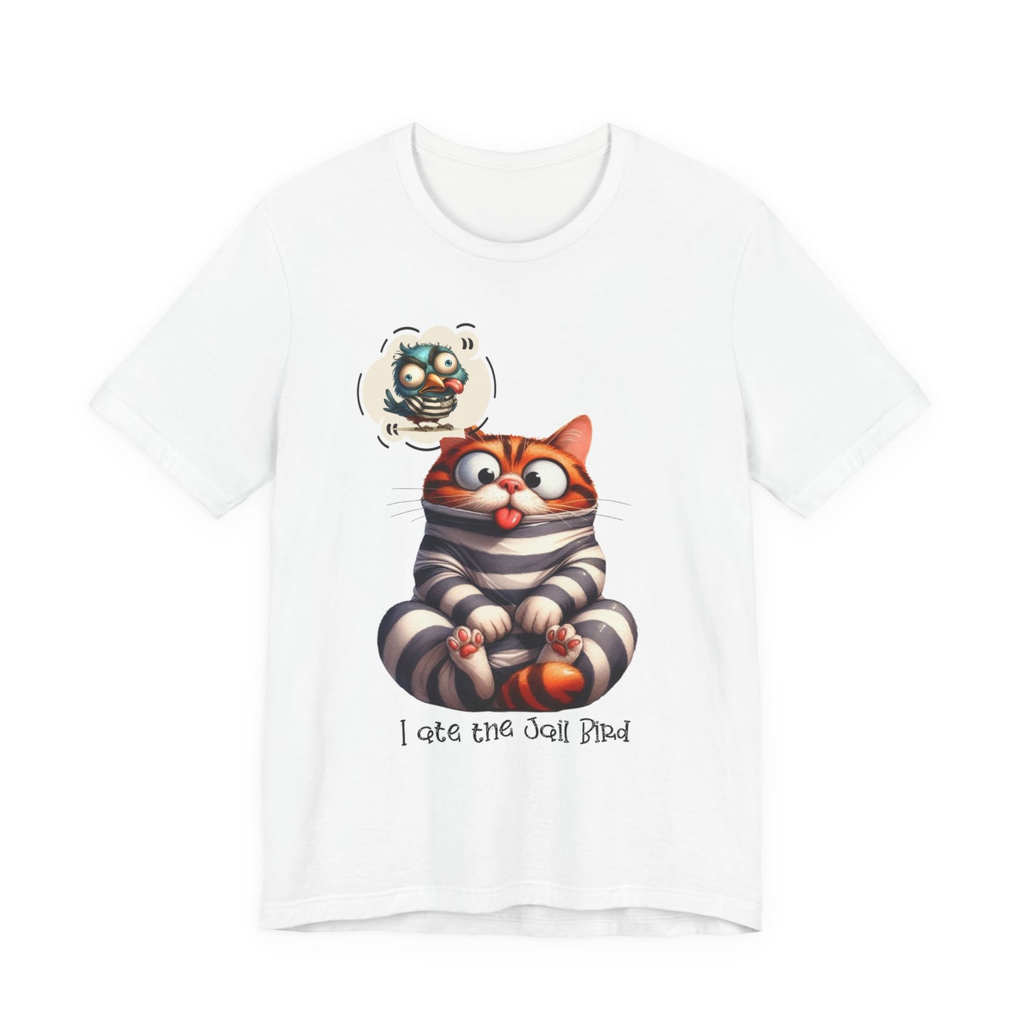 T-Shirt - Animal - Cat - I ate the jail bird (1a)