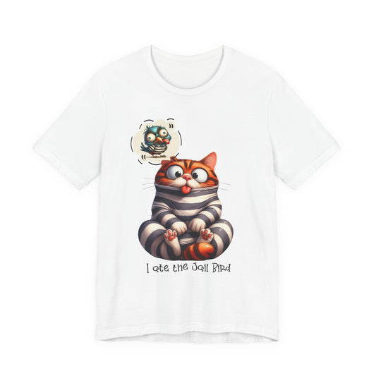 T-Shirt - Animal - Cat - I ate the jail bird (1a)