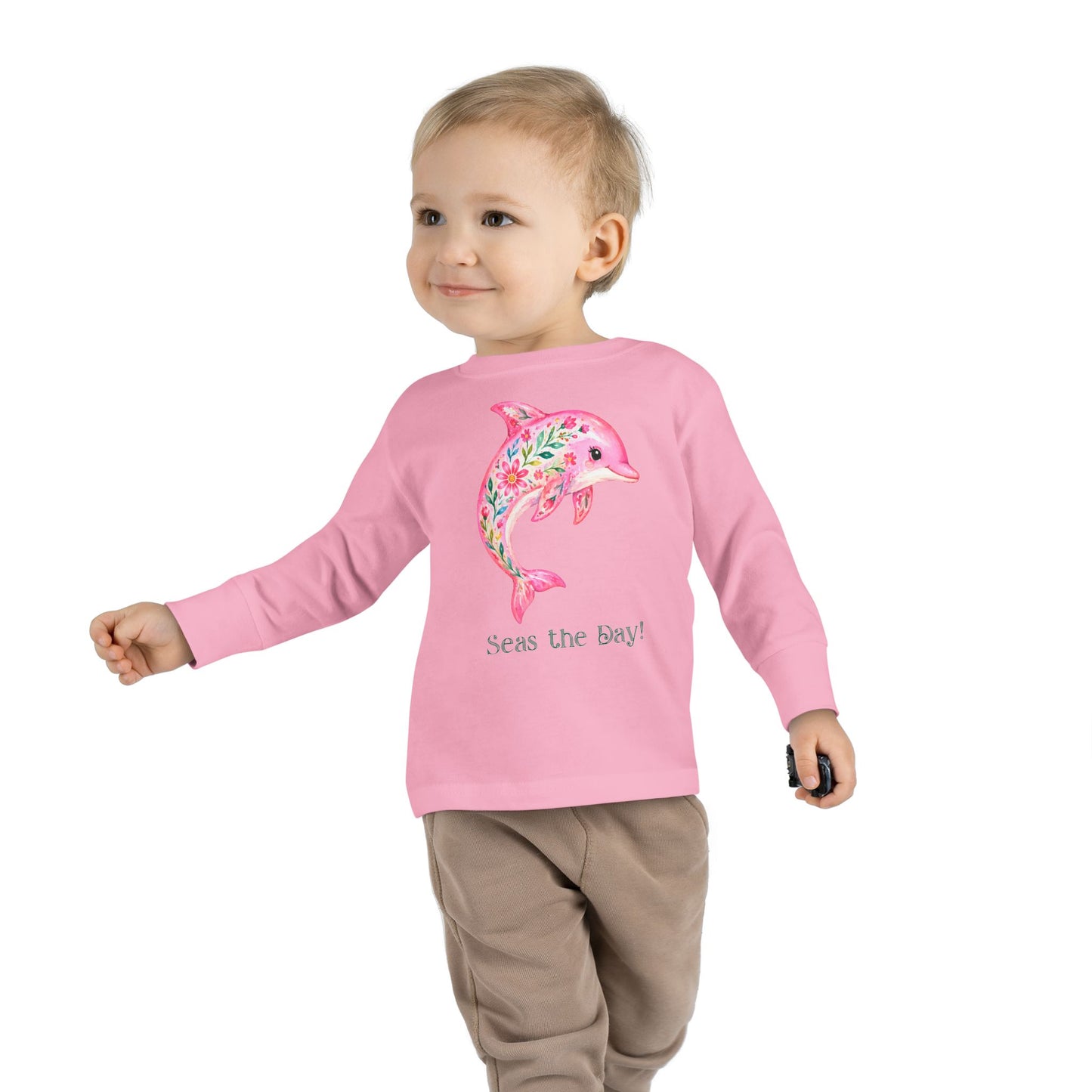 Toddler LS Tee - Animal - Seas the Day Dolphin (01)