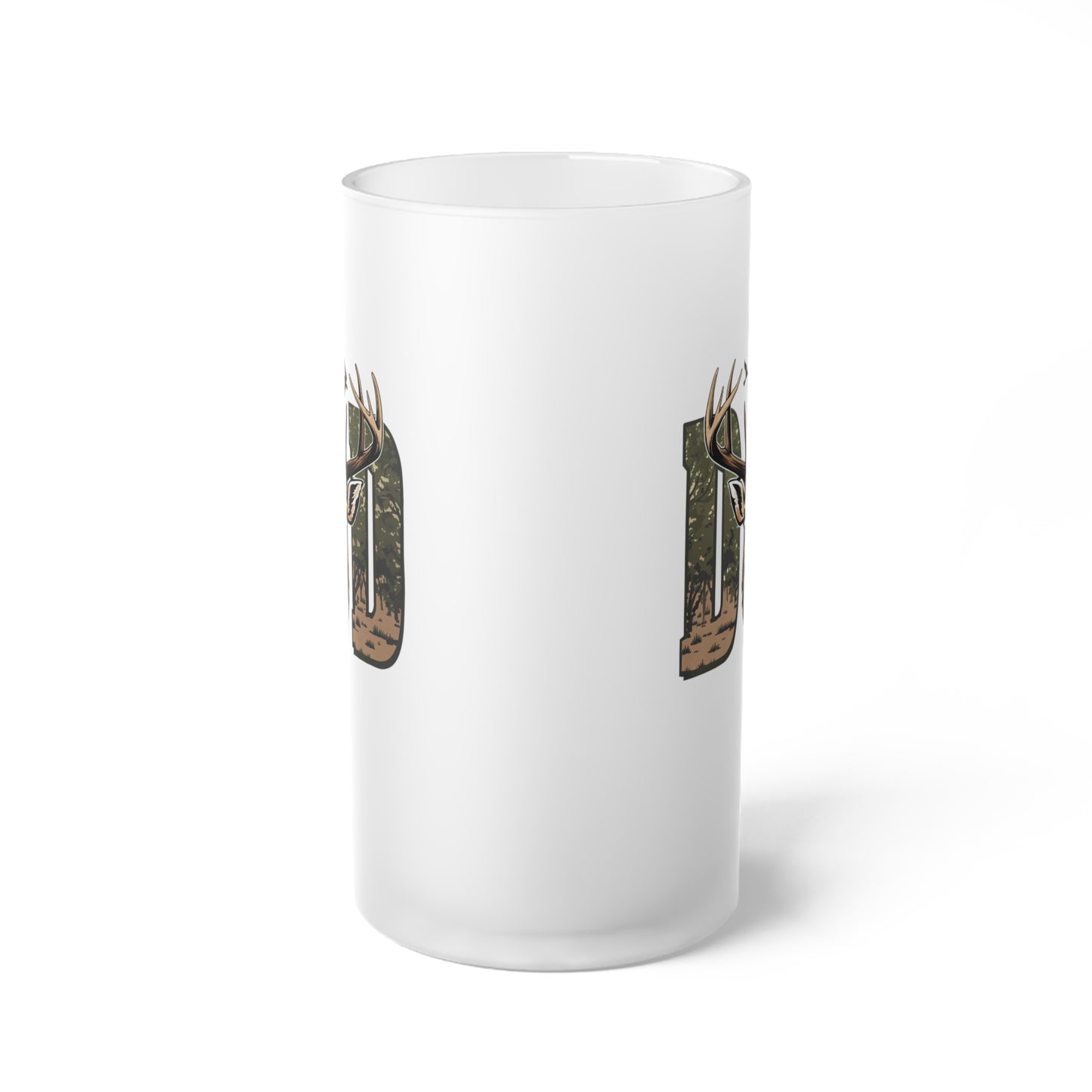 Frosted Glass Beer Mug - Dad - Hunting Dad (1)