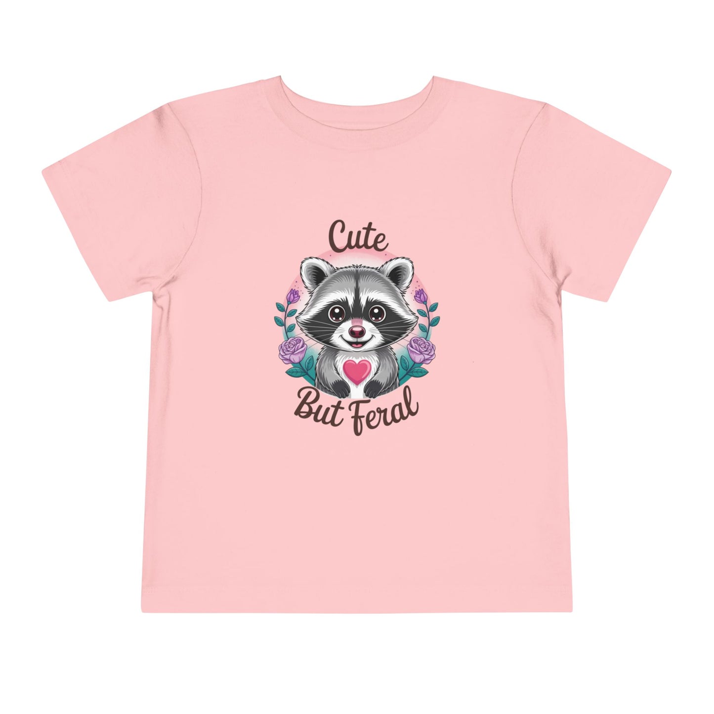 Toddler Tee - Animal / Racoon - Cute but Feral (01)