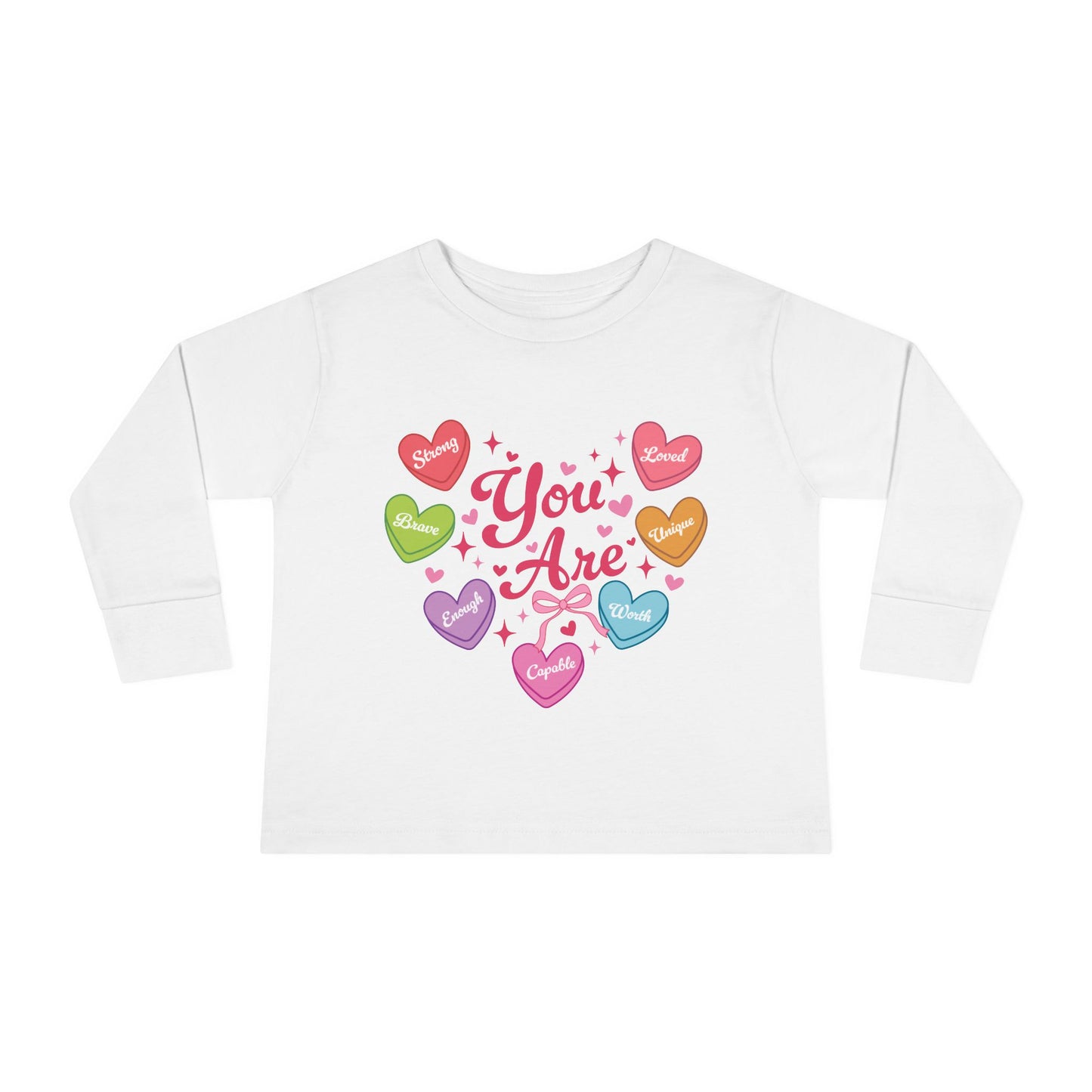 Toddler Long Sleeve Tee - Valentine - Candy Hearts (1)