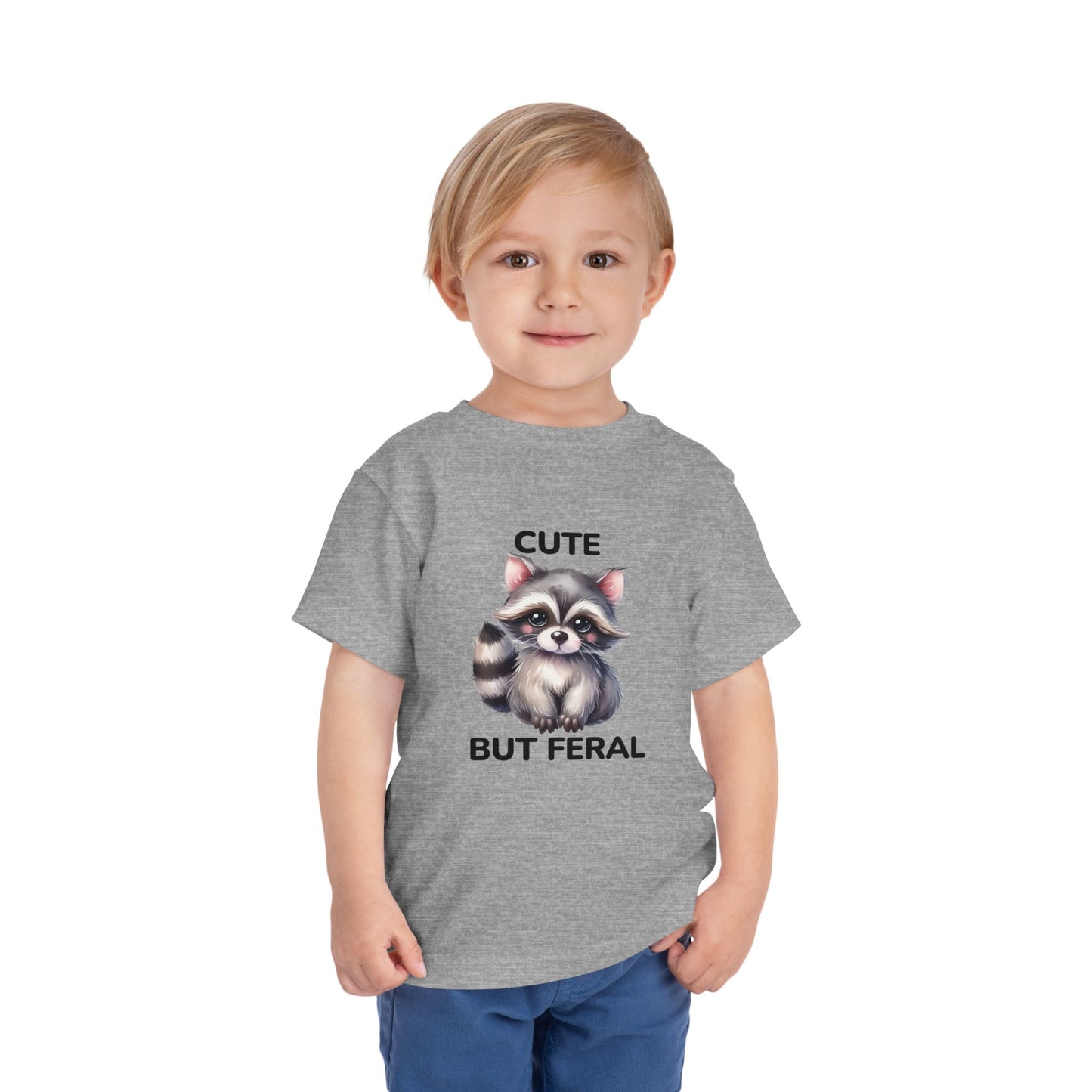 Toddler Tee - Animal / Racoon - Cute but Feral (02)