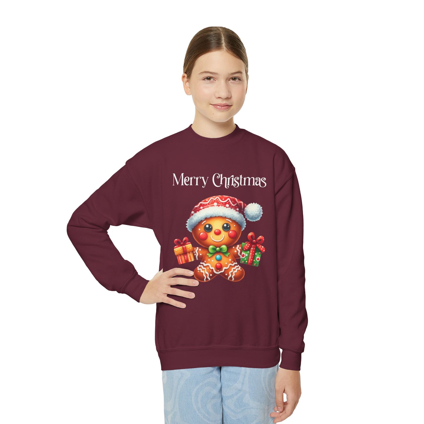 Child Sweatshirt - Christmas - Gingerbread - Merry Christmas (01a)