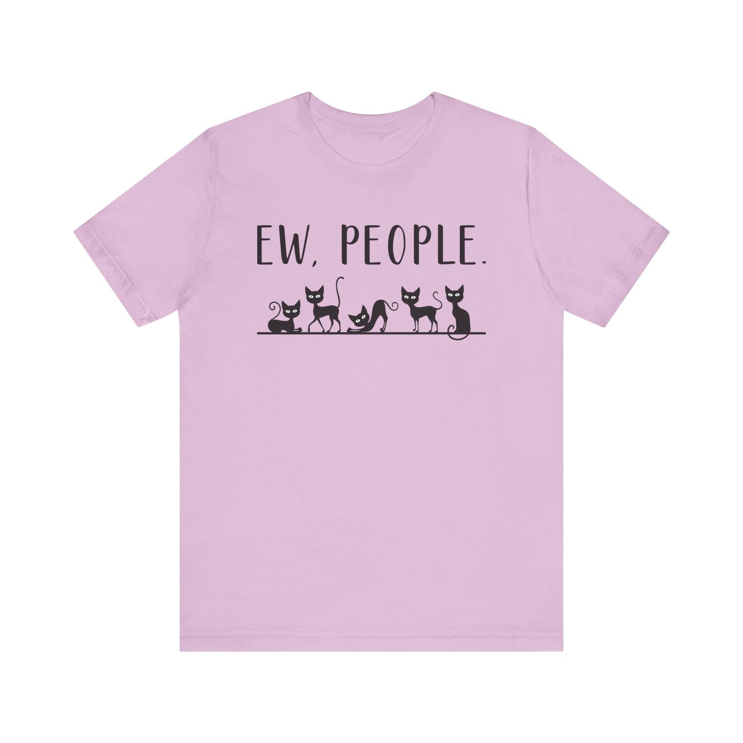 T-Shirt - Animal Lover - Ew People with Black Cats (01)