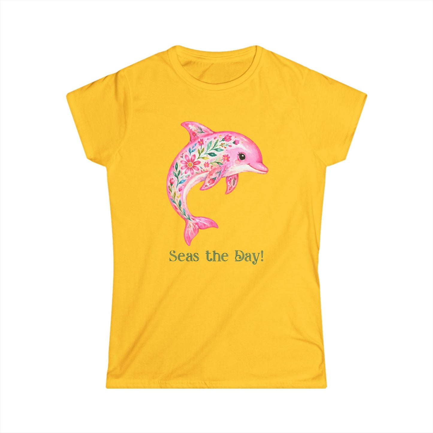 Female T-Shirt - Animal - Seas the Day Dolphin (01)