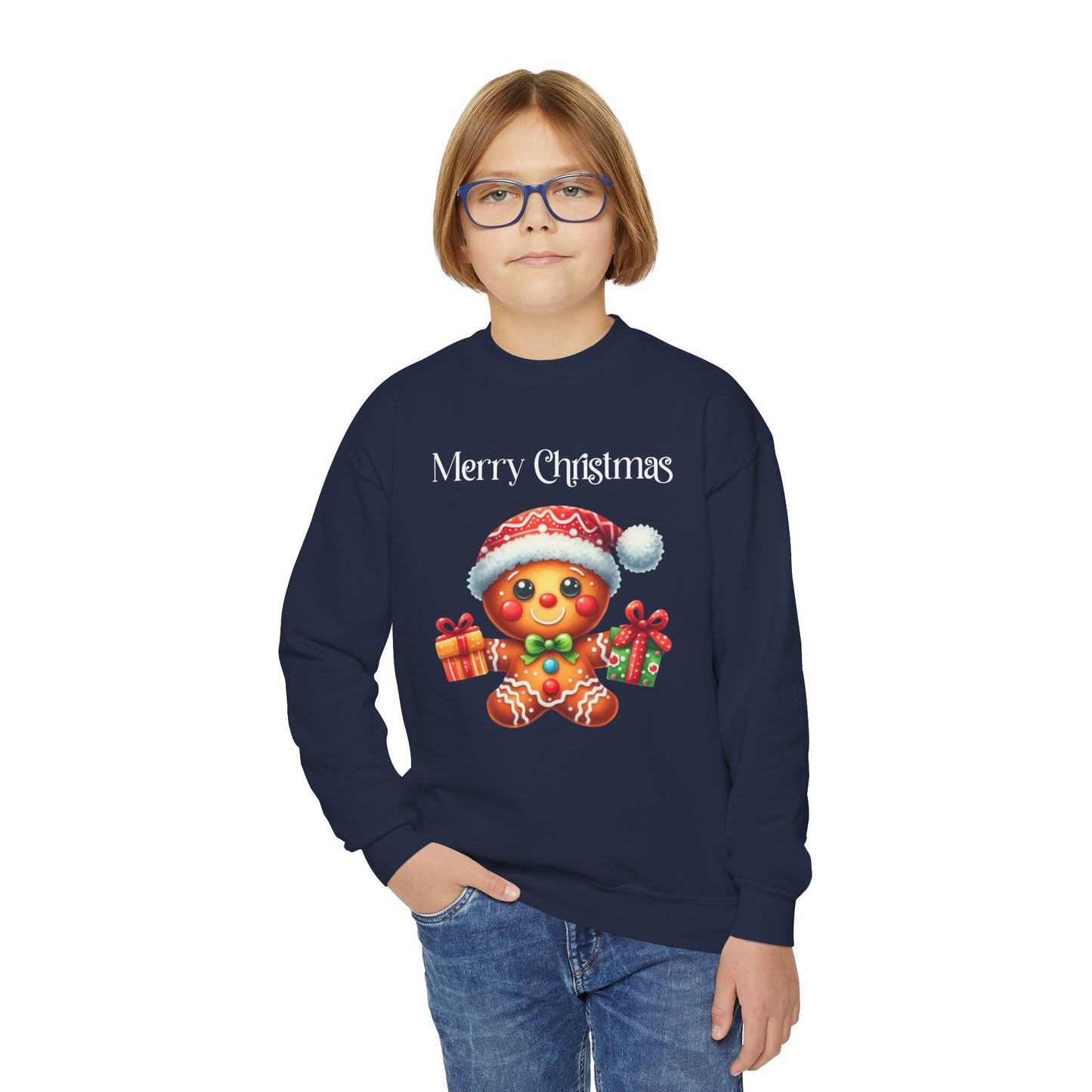 Child Sweatshirt - Christmas - Gingerbread - Merry Christmas (01a)