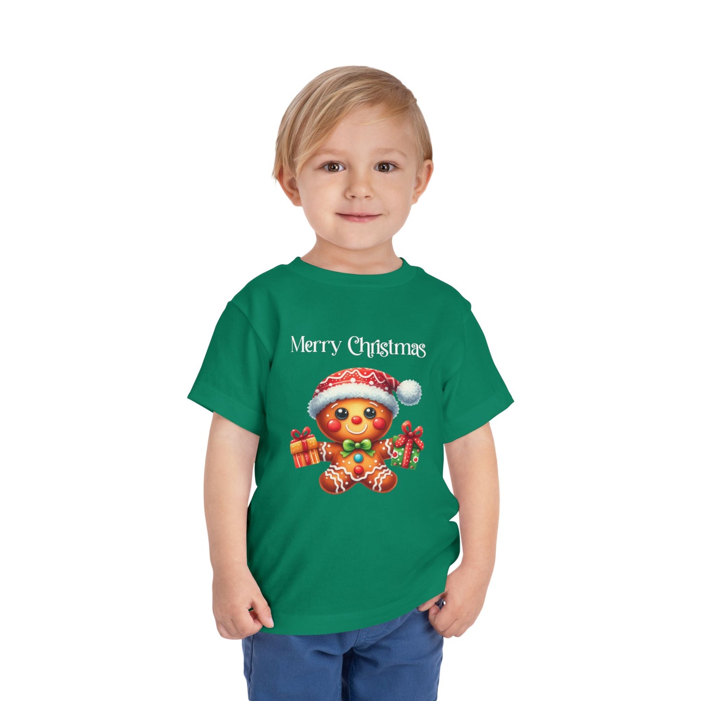 Toddler Tee - Christmas - Gingerbread - Merry Christmas (01a)
