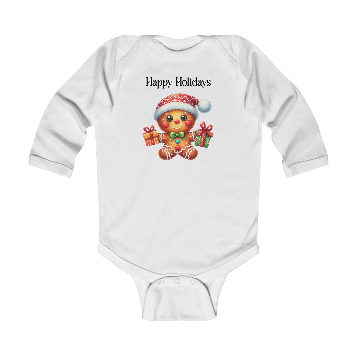 Onesie - Christmas - Gingerbread - Happy Holidays (01)