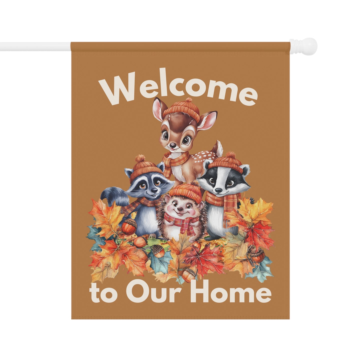 Garden Flag - Autumn -  Welcome Autumn Animals (01a)