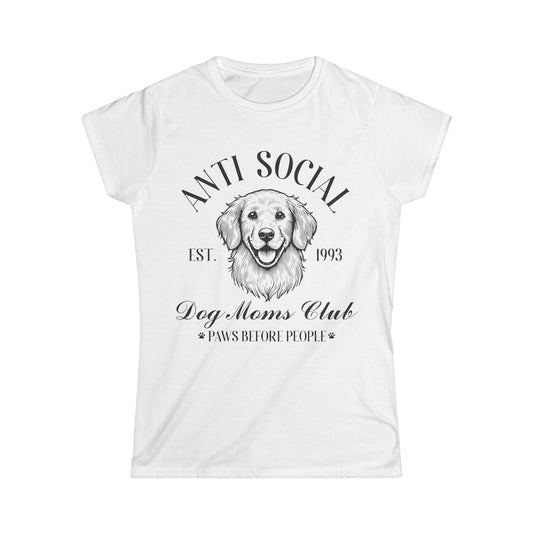 Female T-Shirt - Animal Lover  - Anti-Social Dog Moms Club (1a)