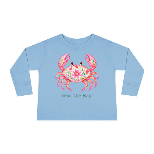 Toddler LS Tee - Animal - Seas the Day Crab (01)
