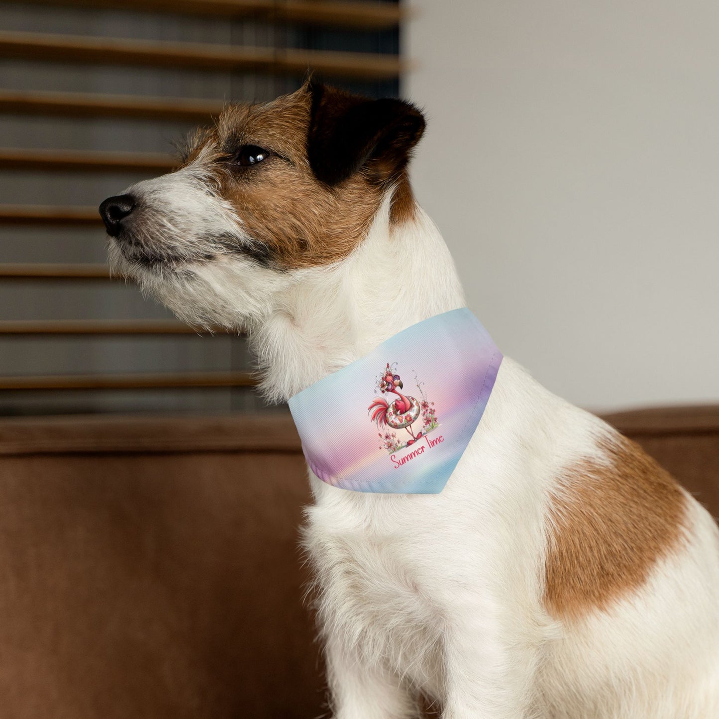 Pet Item - Bandana Collar - Flamingo - Summer Time (01)