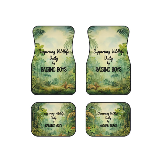 Car Mats (Set of 4) - Supporting Wildlife, Raising Boys