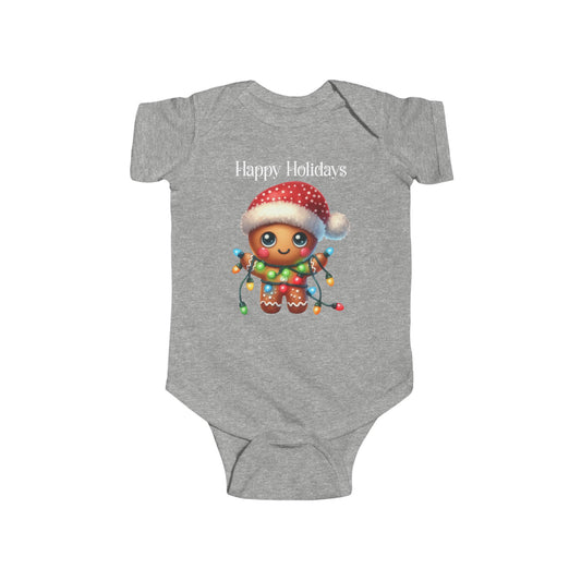 Onesie - Christmas - Gingerbread - Happy Holidays (02a)