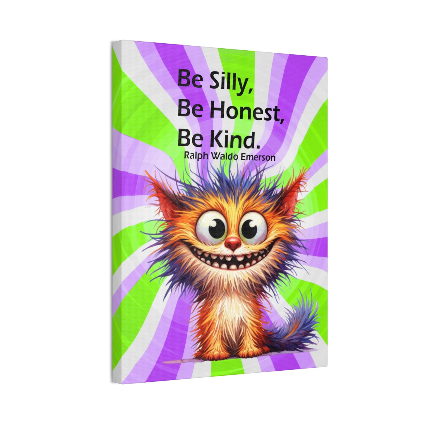Canvas Art - Inspiring - Be Silly, Be Honest, Be Kind - Cat 01