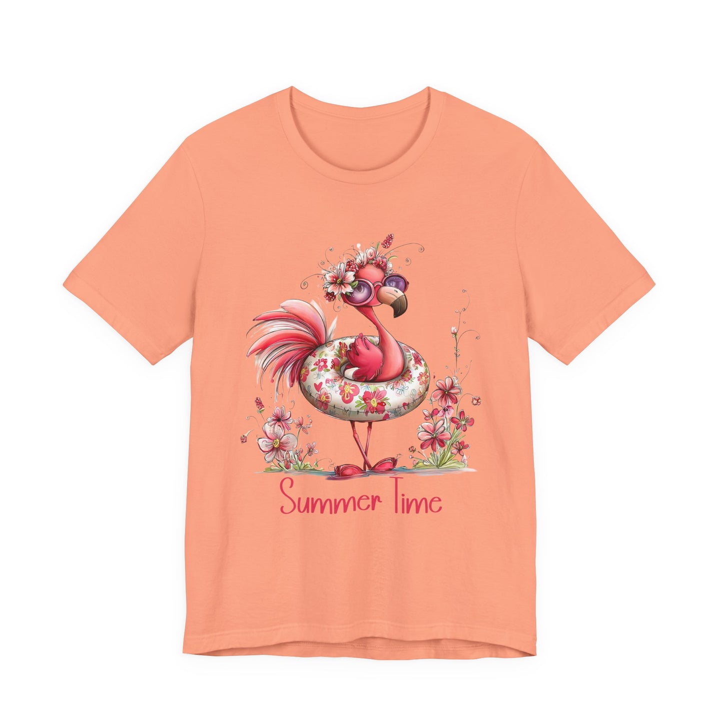 T-Shirt - Animal - Flamingo - Summer Time 01