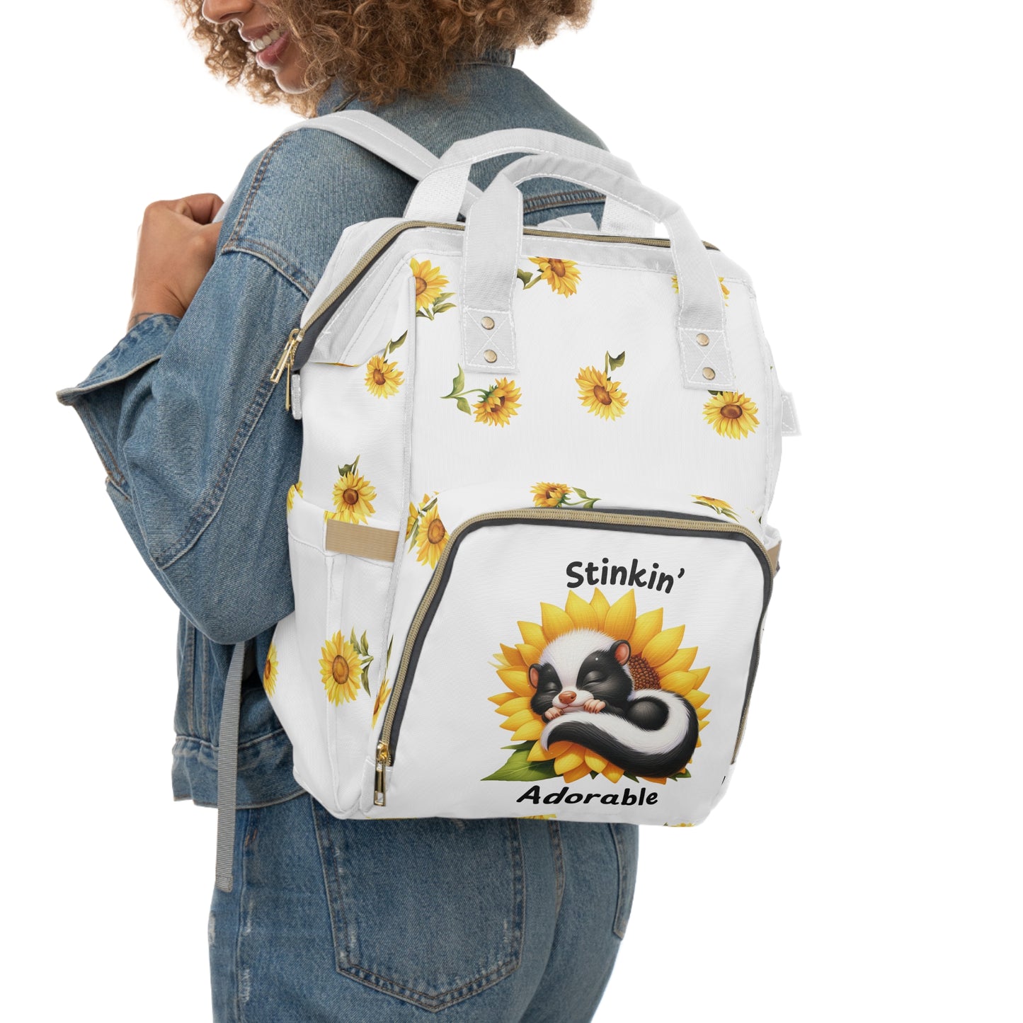 Diaper Backpack - Stinkin' Adorable with Skunk (2)